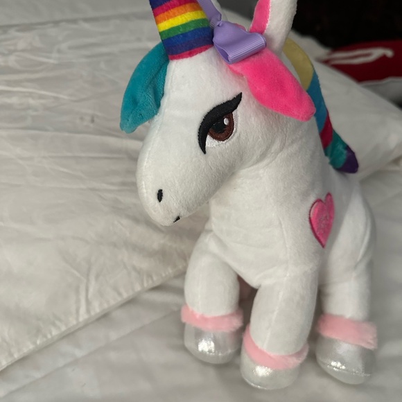 JoJo Siwa Pink and White Stuffed Unicorn Toy - Picture 2 of 7